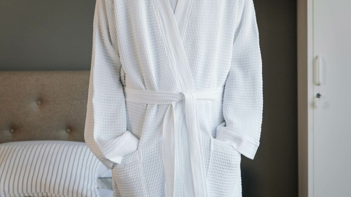 cotton long bathrobe